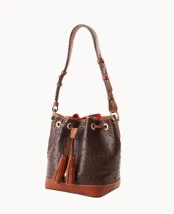 Ostrich Small Drawstring Brown Tmoro -Dooney & Bourke B1830G OTBMPAKR ALT1 1