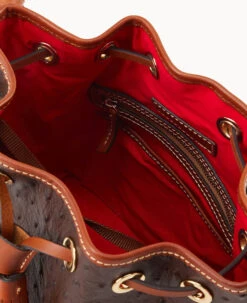 Ostrich Small Drawstring Brown Tmoro -Dooney & Bourke B1830G OTBMPAKR ALT2