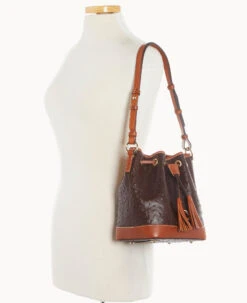 Ostrich Small Drawstring Brown Tmoro -Dooney & Bourke B1830G OTBMPAKR ALT4