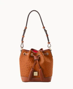 Ostrich Small Drawstring Brown Tmoro -Dooney & Bourke B1830G OTCAPAKR