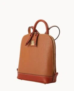Pebble Grain Small Zip Pod Backpack Caramel 18 Pebble Grain Small Zip Pod Backpack Caramel -Dooney & Bourke B1842G AWCAPATN ALT1 1