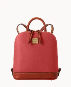 Pebble Grain Small Zip Pod Backpack Caramel 25 Pebble Grain Small Zip Pod Backpack Caramel -Dooney & Bourke B1842G AWRDPATN