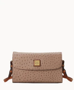 Ostrich Lacey Clutch Mushroom -Dooney & Bourke B1848G OTXDPAKR