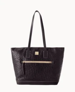 Ostrich Tote Black Black -Dooney & Bourke B1854G OTBLPABL 1