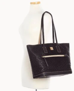 Ostrich Tote Black Black -Dooney & Bourke B1854G OTBLPABL ALT4 1