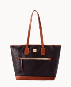 Ostrich Tote Black Black -Dooney & Bourke B1854G OTBLPAKR