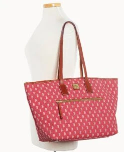 MLB Red Sox Large Tote RED SOX -Dooney & Bourke B1855G MJRDPATNRDSX ALT4 1