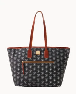 NFL Raiders Large Tote RAIDERS 17 NFL Raiders Large Tote RAIDERS -Dooney & Bourke B1855G NJBLPATNRAID 2