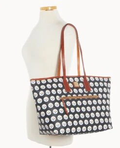 NFL Steelers Large Tote STEELERS -Dooney & Bourke B1855G NJBLPATNSTLR ALT4 1