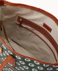 NFL Packers Large Tote PACKERS 11 NFL Packers Large Tote PACKERS -Dooney & Bourke B1855G NJGRPATNPCKR ALT2
