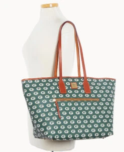NFL Packers Large Tote PACKERS 12 NFL Packers Large Tote PACKERS -Dooney & Bourke B1855G NJGRPATNPCKR ALT4