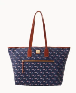 NFL Patriots Large Tote PATRIOTS -Dooney & Bourke B1855G NJNVPATNPATR 2