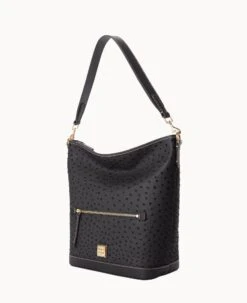 Ostrich Hobo Black Black 25 Ostrich Hobo Black Black -Dooney & Bourke B1863G OTBLPABL ALT1 1
