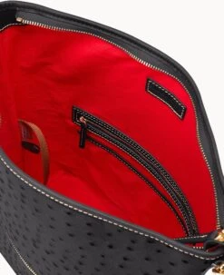 Ostrich Hobo Black Black 26 Ostrich Hobo Black Black -Dooney & Bourke B1863G OTBLPABL ALT2 1