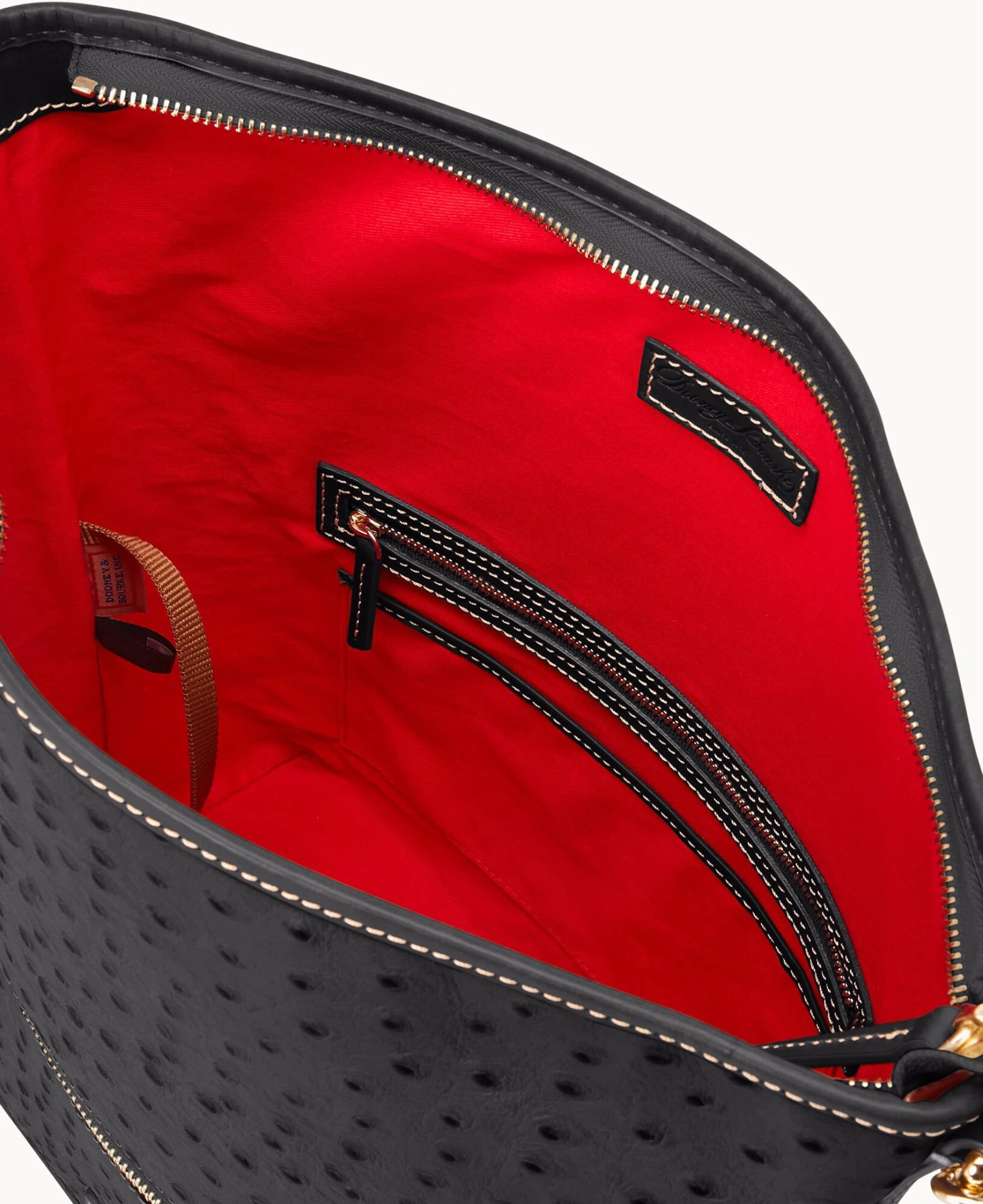 Ostrich Hobo Black Black 7 Ostrich Hobo Black Black - Image 7