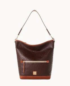 Ostrich Hobo Black Black 31 Ostrich Hobo Black Black -Dooney & Bourke B1863G OTBMPAKR