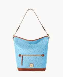 Ostrich Hobo Black Black 38 Ostrich Hobo Black Black -Dooney & Bourke B1863G OTSBPAKR