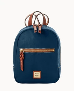 Pebble Grain Small Ronnie Backpack Midnight Blue