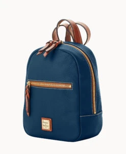 Pebble Grain Small Ronnie Backpack Midnight Blue -Dooney & Bourke B1872G AWMDPATN ALT1