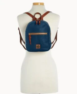 Pebble Grain Small Ronnie Backpack Midnight Blue -Dooney & Bourke B1872G AWMDPATN ALT4 1