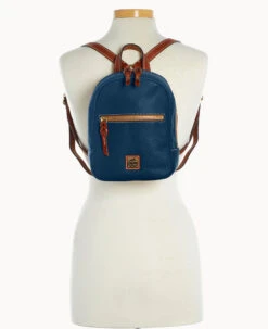Pebble Grain Small Ronnie Backpack Midnight Blue -Dooney & Bourke B1872G AWMDPATN ALT4