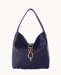 Pebble Grain Small Logo Lock Sac Midnight Blue