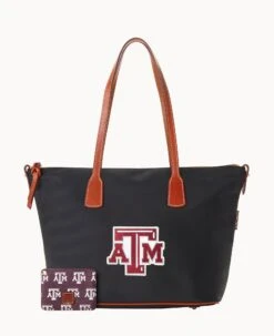 Collegiate Texas Achr(38)M University Top Zip Tote TEXAS A&M -Dooney & Bourke B1904G INBLPATNTXAM 1