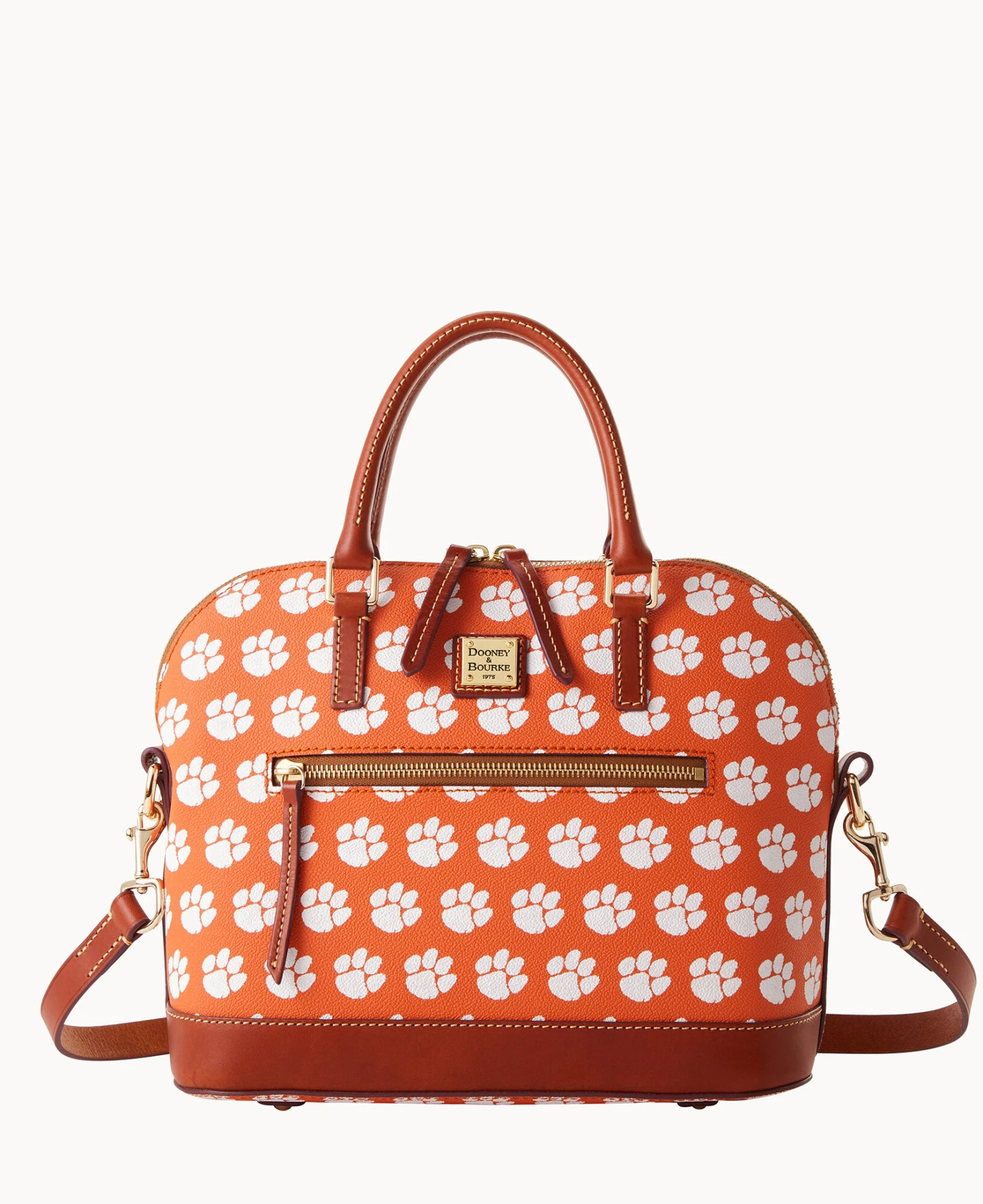 Collegiate Clemson University Domed Zip Satchel CLEMSON 9 Collegiate Clemson University Domed Zip Satchel CLEMSON - Image 9