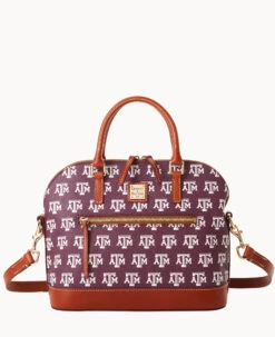 Collegiate Texas Achr(38)M University Domed Zip Satchel TEXAS A&M -Dooney & Bourke B1914G AARGPATNTXAM