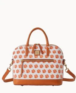 Collegiate Clemson University Domed Zip Satchel CLEMSON 14 Collegiate Clemson University Domed Zip Satchel CLEMSON -Dooney & Bourke B1914G AAWHPANACLM0 1