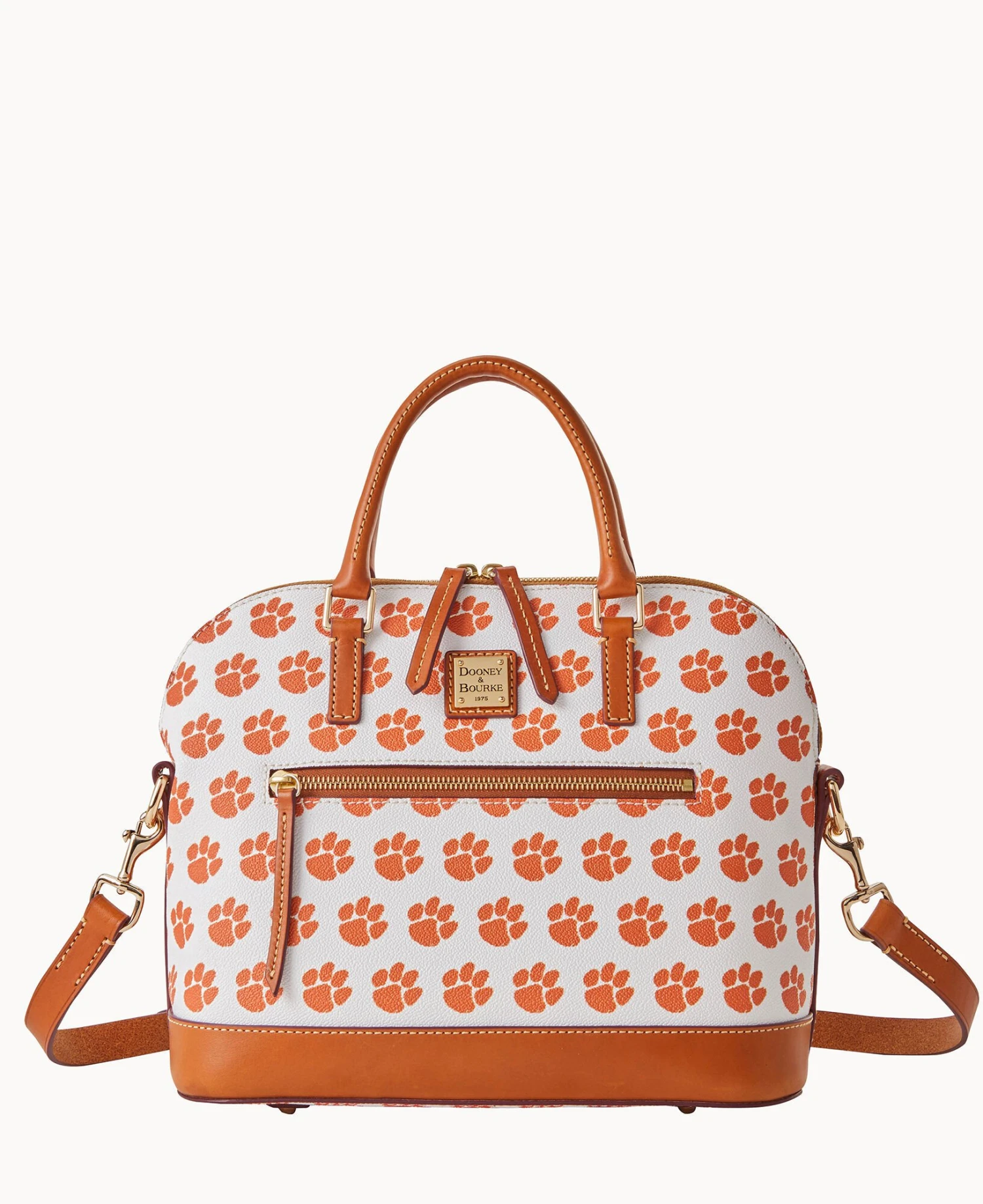 Collegiate Clemson University Domed Zip Satchel CLEMSON 5 Collegiate Clemson University Domed Zip Satchel CLEMSON - Image 5