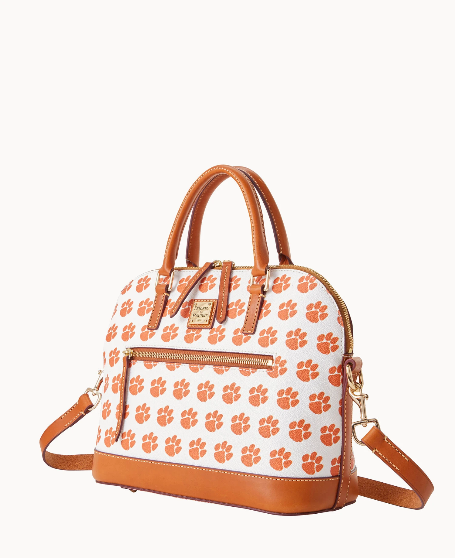 Collegiate Clemson University Domed Zip Satchel CLEMSON 2 Collegiate Clemson University Domed Zip Satchel CLEMSON - Image 2