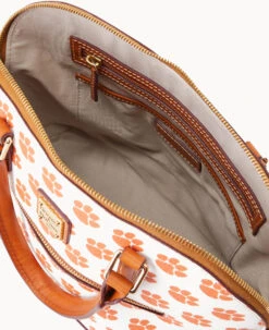 Collegiate Clemson University Domed Zip Satchel CLEMSON 12 Collegiate Clemson University Domed Zip Satchel CLEMSON -Dooney & Bourke B1914G AAWHPANACLM0 ALT2