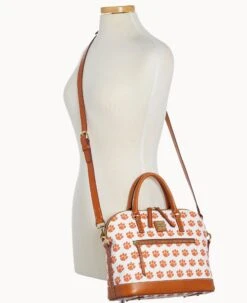 Collegiate Clemson University Domed Zip Satchel CLEMSON 17 Collegiate Clemson University Domed Zip Satchel CLEMSON -Dooney & Bourke B1914G AAWHPANACLM0 ALT4 1
