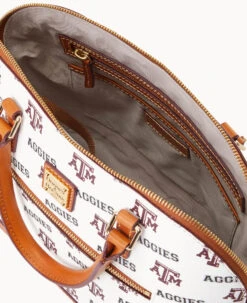 Collegiate Texas Achr(38)M University Domed Zip Satchel TEXAS A&M -Dooney & Bourke B1914G AAWHPANATXAM ALT2