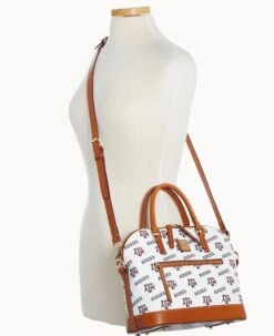 Collegiate Texas Achr(38)M University Domed Zip Satchel TEXAS A&M -Dooney & Bourke B1914G AAWHPANATXAM ALT4 1