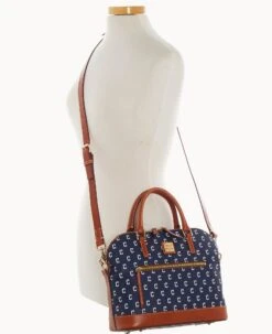 MLB Guardians Domed Zip Satchel Guardians -Dooney & Bourke B1914G MJNVPATNGUAR ALT4 1