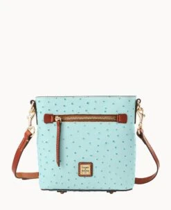 Ostrich Small Zip Crossbody Light Aqua -Dooney & Bourke B1915G OT9PPATN 1
