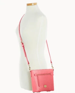 Saffiano Small Zip Crossbody Bubble Gum -Dooney & Bourke B1915G SIBZSIBZ0002 ALT4