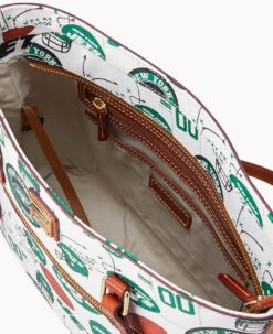 NFL Jets Shopper JETS -Dooney & Bourke B1924G QWMWPATNJETS ALT2