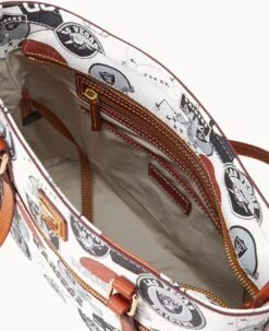 NFL Raiders Shopper RAIDERS 15 NFL Raiders Shopper RAIDERS -Dooney & Bourke B1924G QWMWPATNRAID ALT2 1
