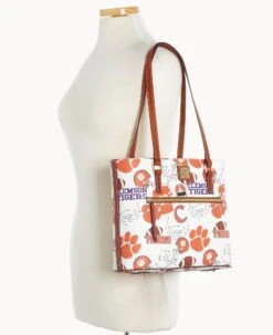 Collegiate Clemson University Shopper CLEMSON -Dooney & Bourke B1924G QXMWPATNCLM0 ALT4 1