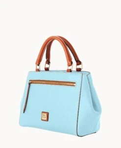 Pebble Grain Small Zip Satchel Caribbean Blue -Dooney & Bourke B1929G AWYTPATN ALT1 1