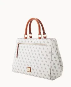 Gretta Zip Satchel Bone -Dooney & Bourke B1930G NGBOPATN ALT1 1
