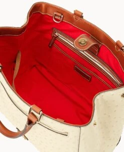 Ostrich Zip Satchel Bone -Dooney & Bourke B1930G OTBOPAKR ALT2 1