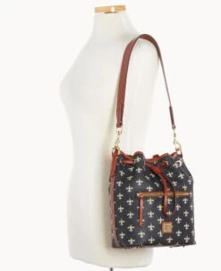 NFL Saints Drawstring Saints -Dooney & Bourke B1935G N4BLPATNSNTS ALT4 1