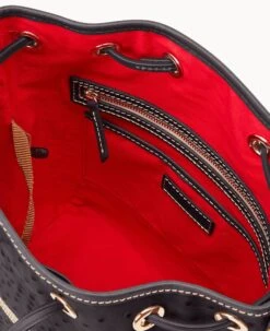 Ostrich Drawstring Black -Dooney & Bourke B1935G OTBLPABL ALT2 1