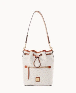 Ostrich Drawstring Black -Dooney & Bourke B1935G OTBOPAKR