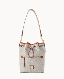 Ostrich Drawstring Black -Dooney & Bourke B1935G OTFGPAKR