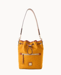 Ostrich Drawstring Black -Dooney & Bourke B1935G OTMTPAKR